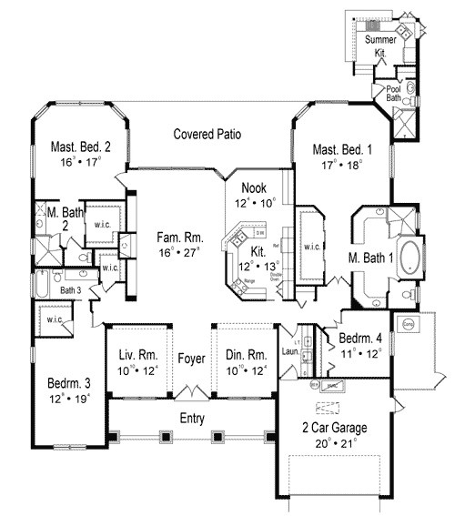 two master bedroom floor plans