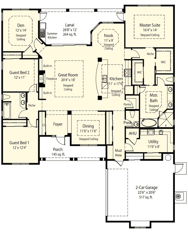 House Plans With Large Mud Rooms Plougonver