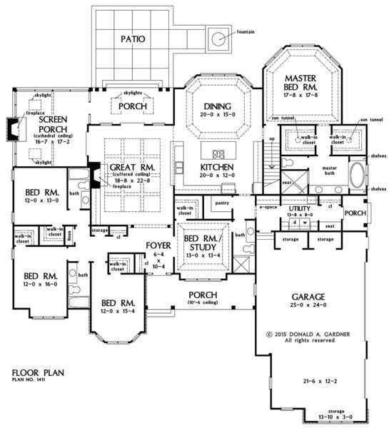 home plans with separate office entrance