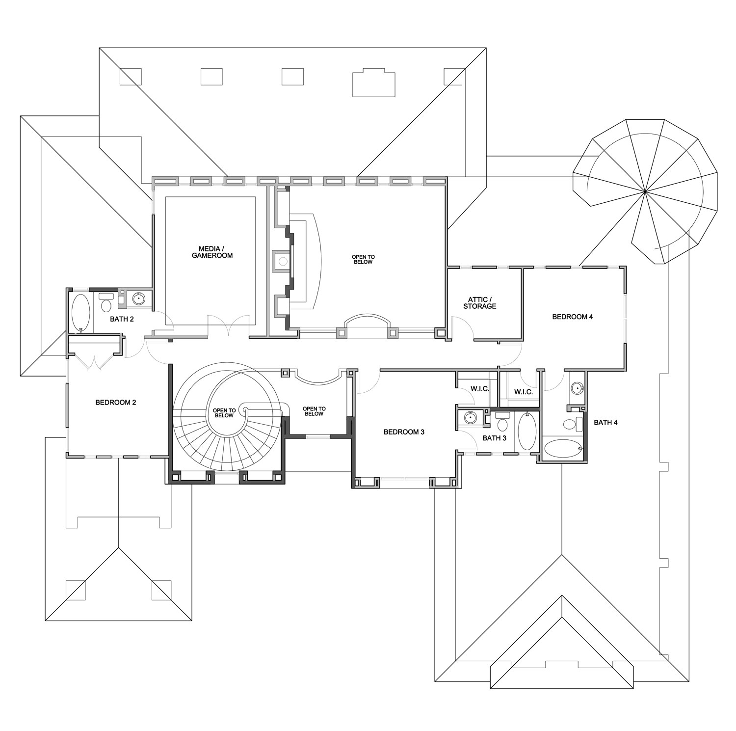 spiral staircase house plans