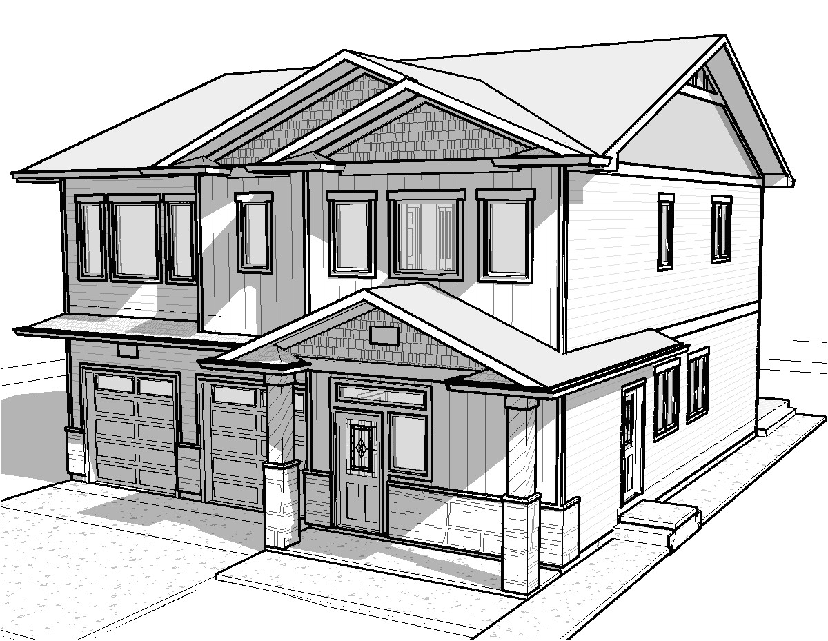 easy house drawings modern basic simple