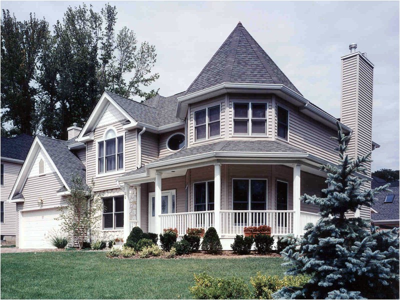 House With Turret Plans Plougonver