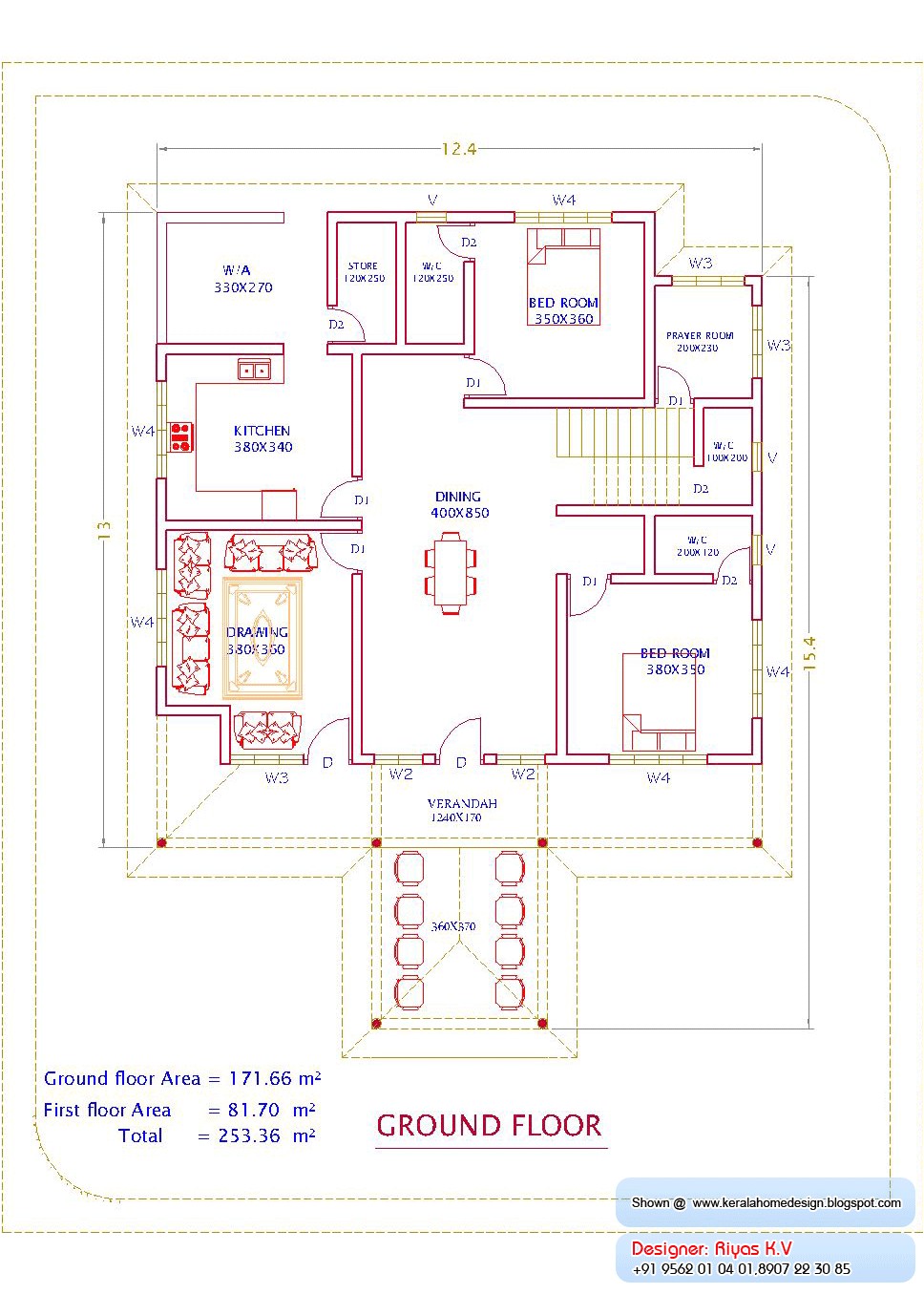 kerala home plan and elevation 2726 sq