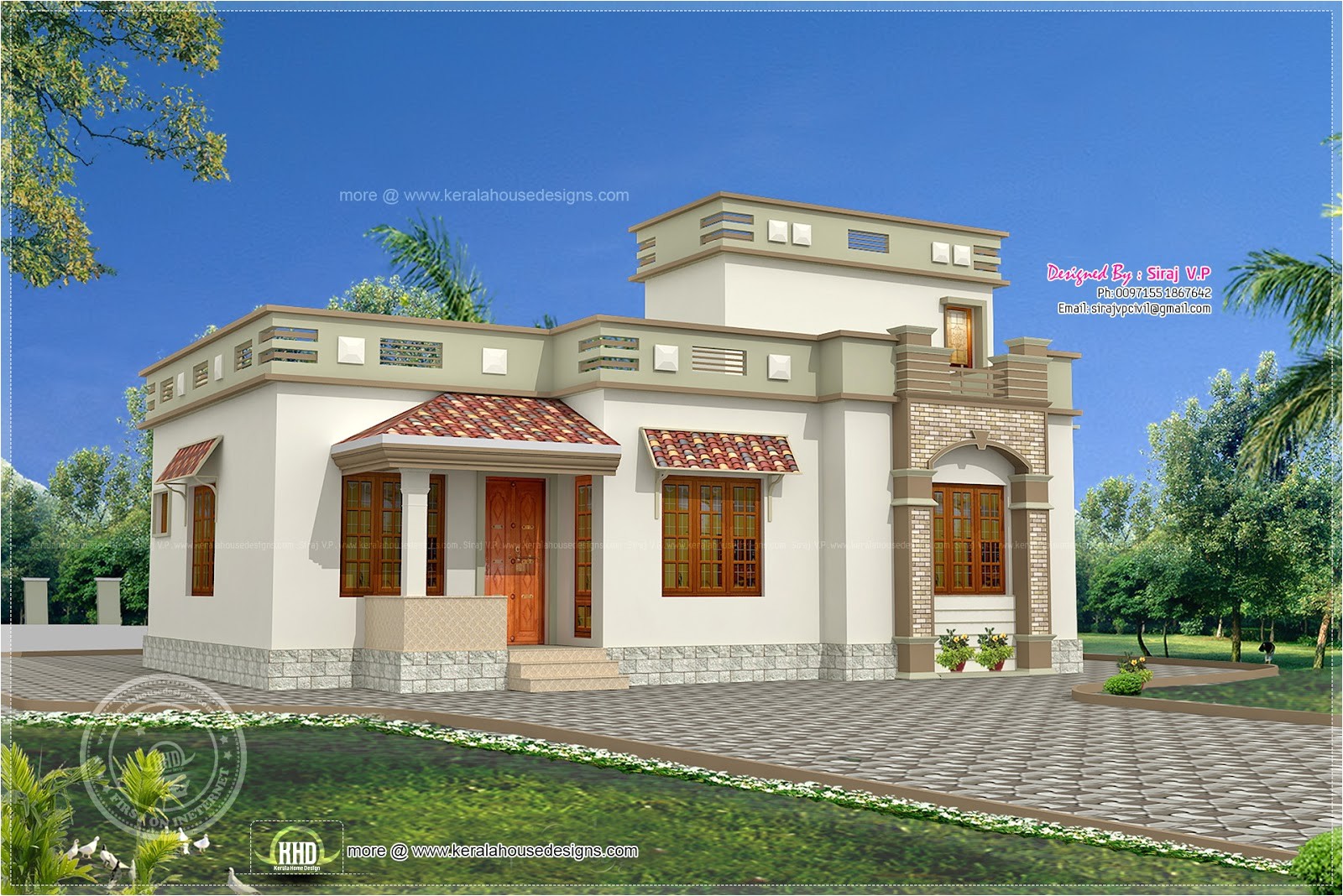 low budget kerala style home in 1075