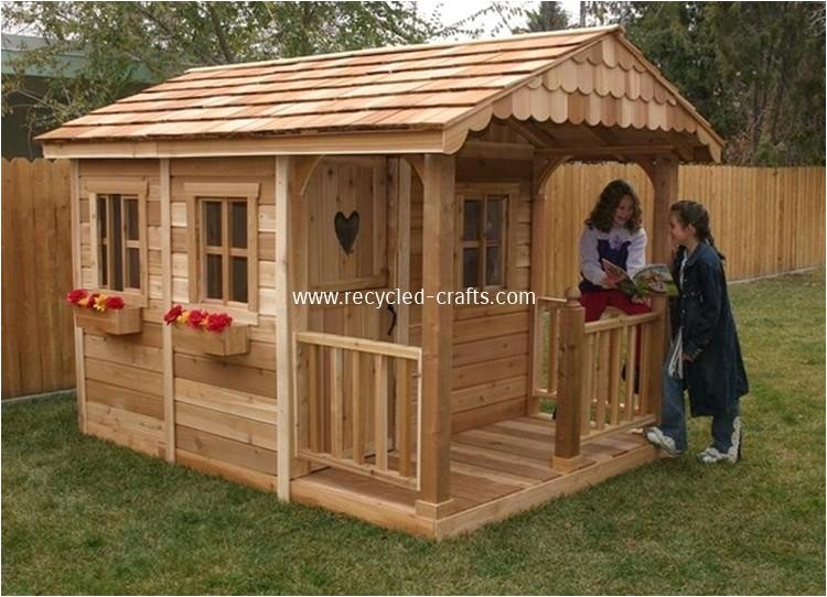 wooden pallet kids playhouse plans
