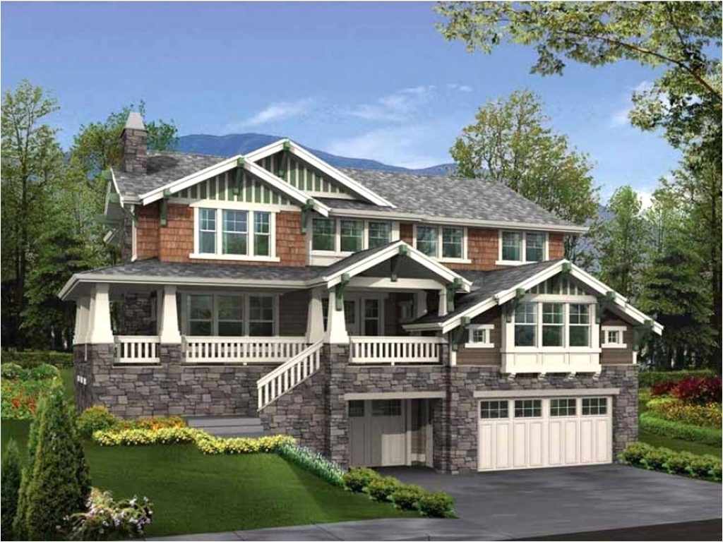 Lake House Plans For Steep Lots House Plans For Hillsides Hillside Walkout Steep Lots