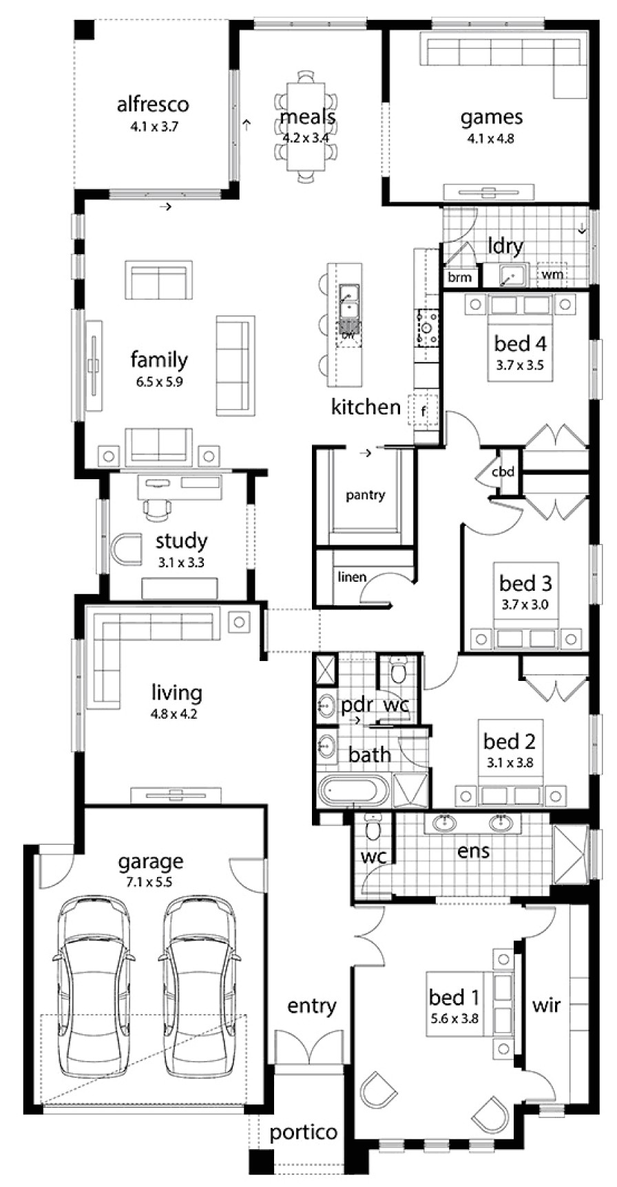 floor plan friday large family home