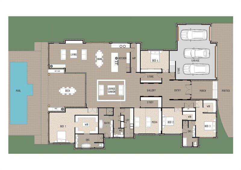 house plans with large entertainment area