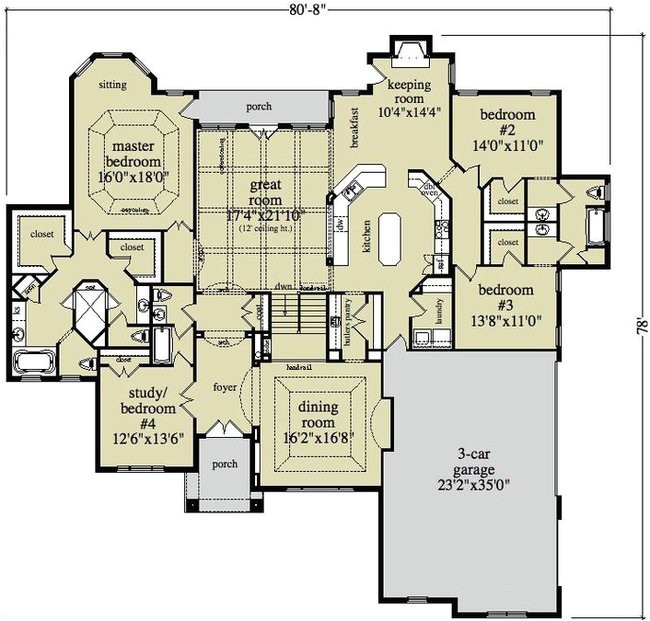 large ranch home plans