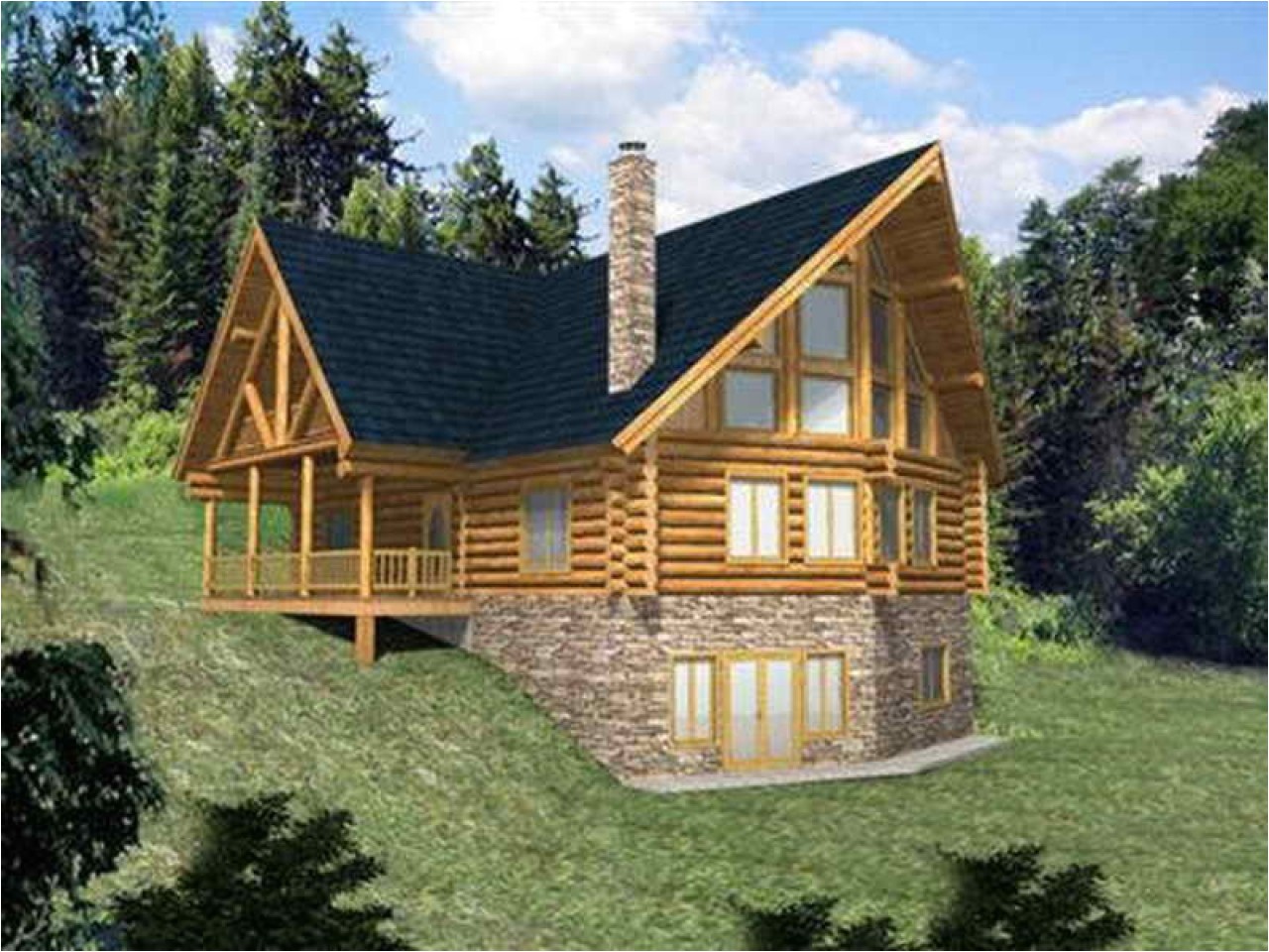 a18f27d545ca2690 log home plans with walkout basement log home plans with garages
