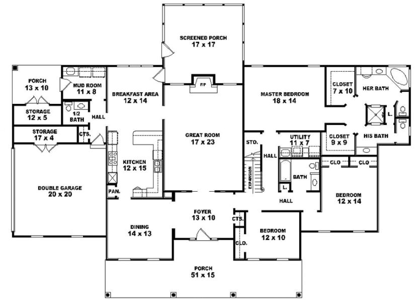653941 one story 3 bedroom 3 5 bath louisiana plantation style house plan