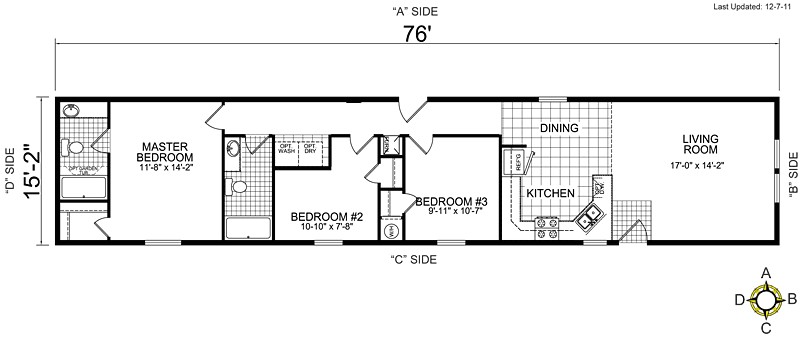 single wide mobile home floor plans 29665