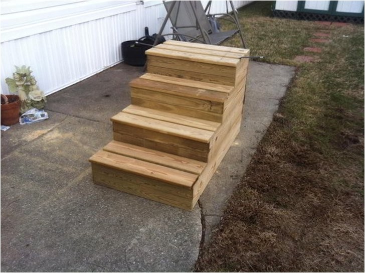 Mobile Home Steps Plans Unique Wooden Portable Steps For Your Travel Trailer Of Mobile Home Steps Plans 