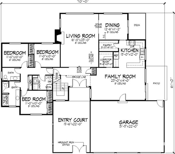 small modern house plans one floor 2016