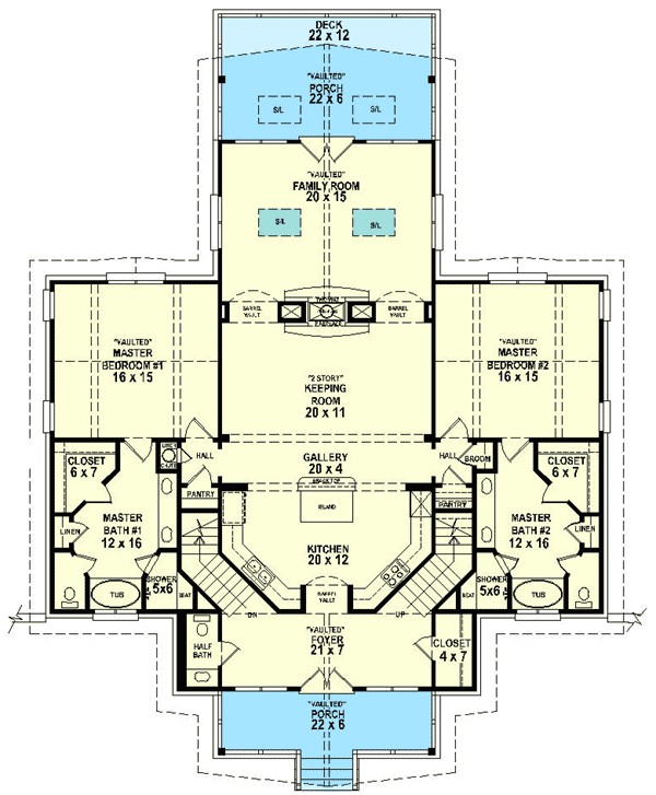 2 Master Bath House Plans