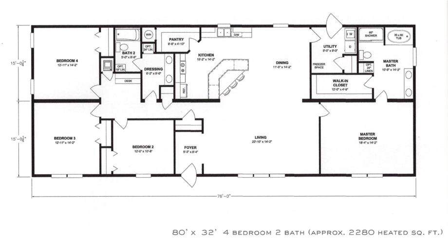 bedroom floorplans modular and manufactured homes in ar also 4 open floor plan