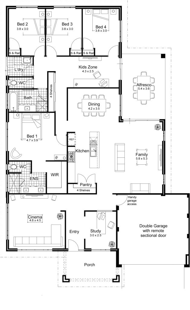 4 bedroom house plans home designs celebration homes modern home for new home floor plan