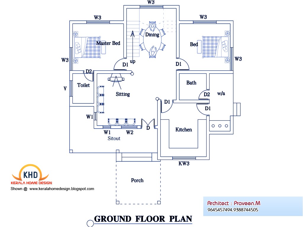 New Kerala Home Plans 3 Bedroom Home Plan and Elevation Kerala Home Design and