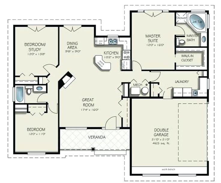 cottage floor plans small 9966a