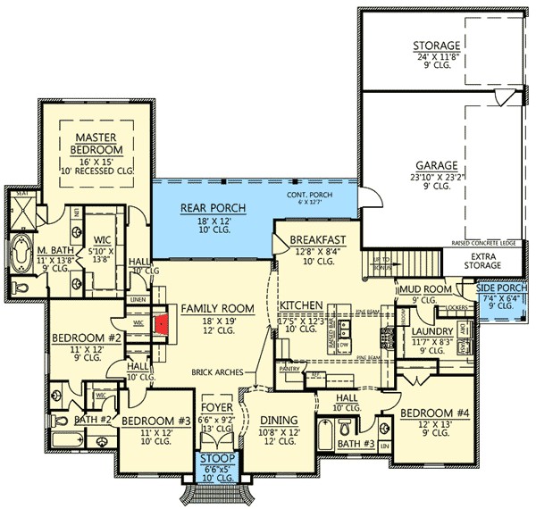 one level house plans with bonus room