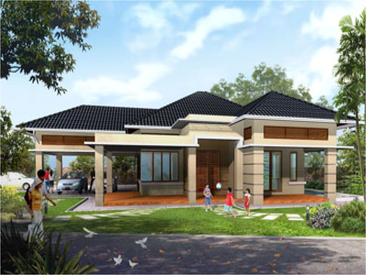 modern contemporary single story house plans