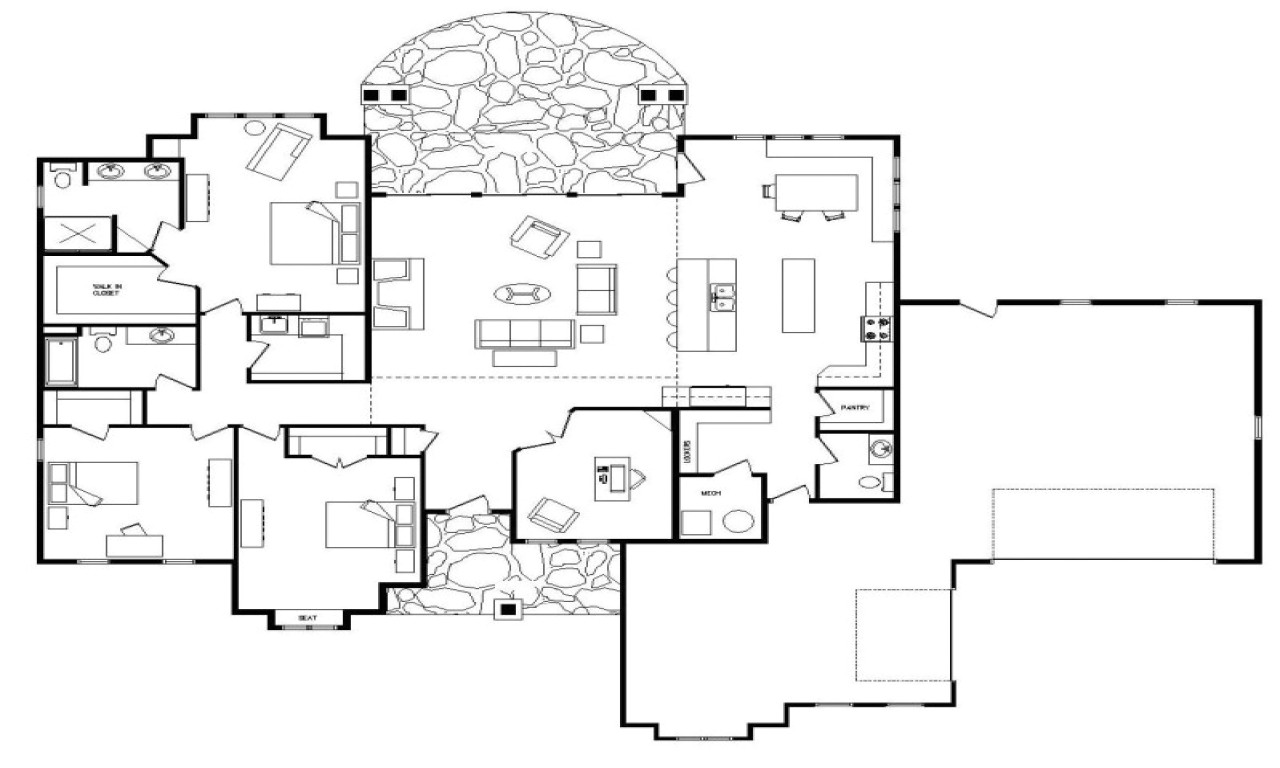 f4800c4f4034cb0f open floor plans one level homes single story open floor plans