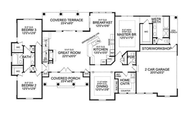 7 decorative single story house plans with bonus room