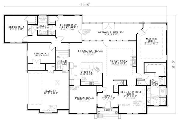 house plan single story mother in law