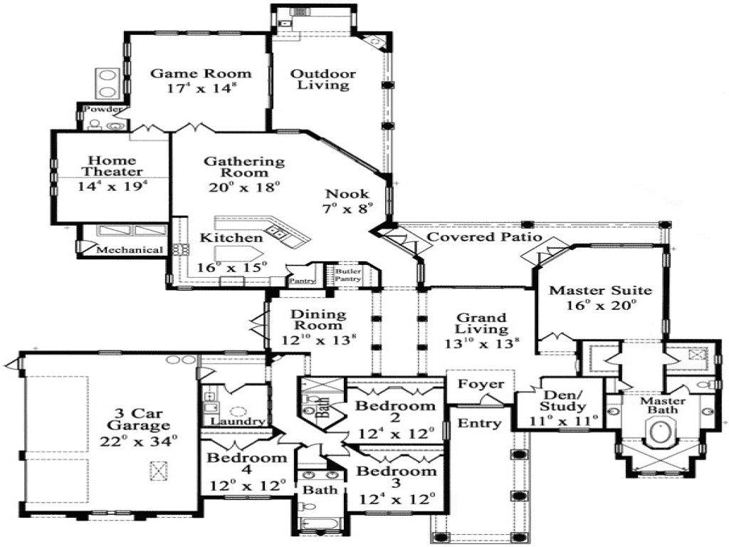 0343884532021574 one story luxury floor plans luxury hardwood flooring