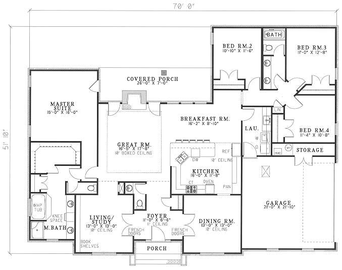 House Plan Without Formal Dining Room