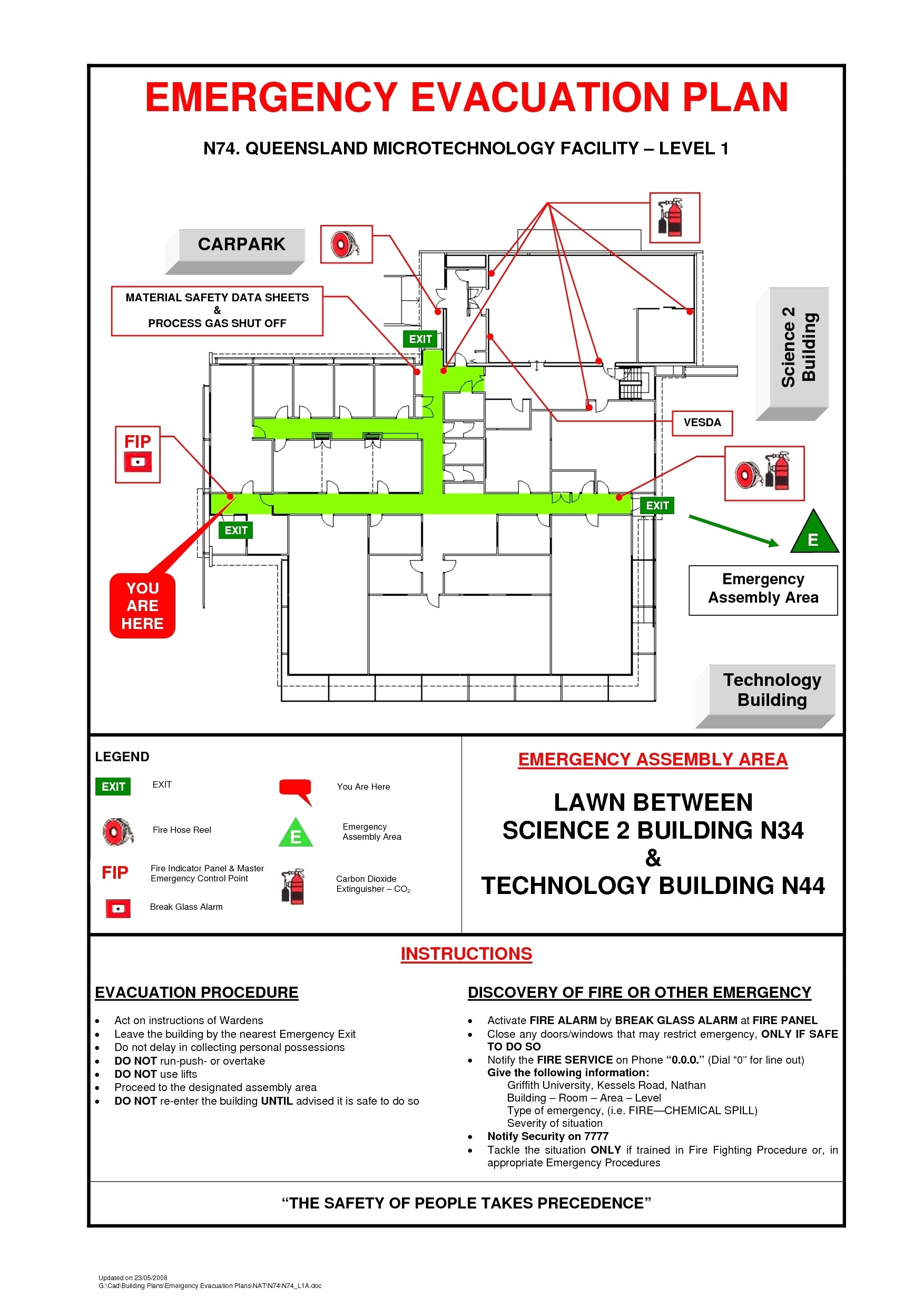 evacuation procedures template