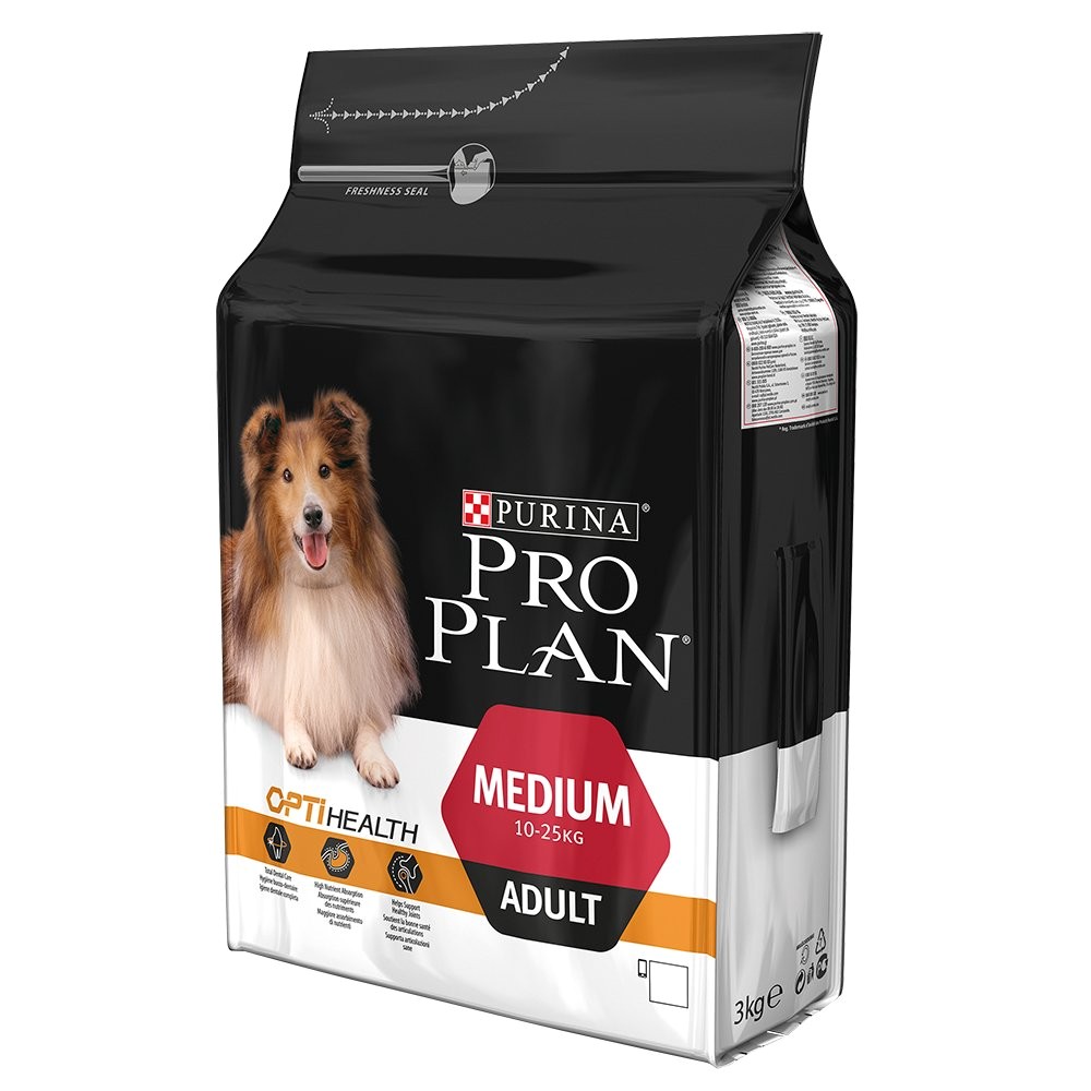 pro plan medium adult dog with optihealth rich in chicken 3kg p7430