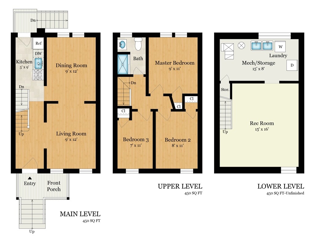 philadelphia row home floor plan