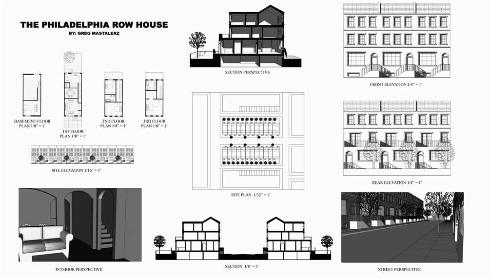 philadelphia row house floor plan