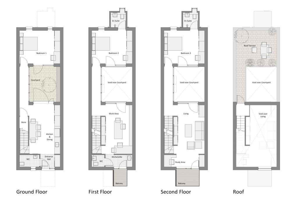 Philadelphia Row Home Floor Plan