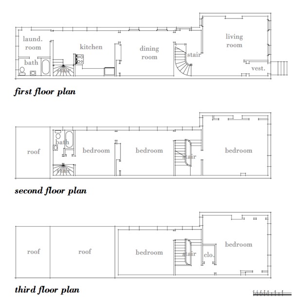 row house floor plans