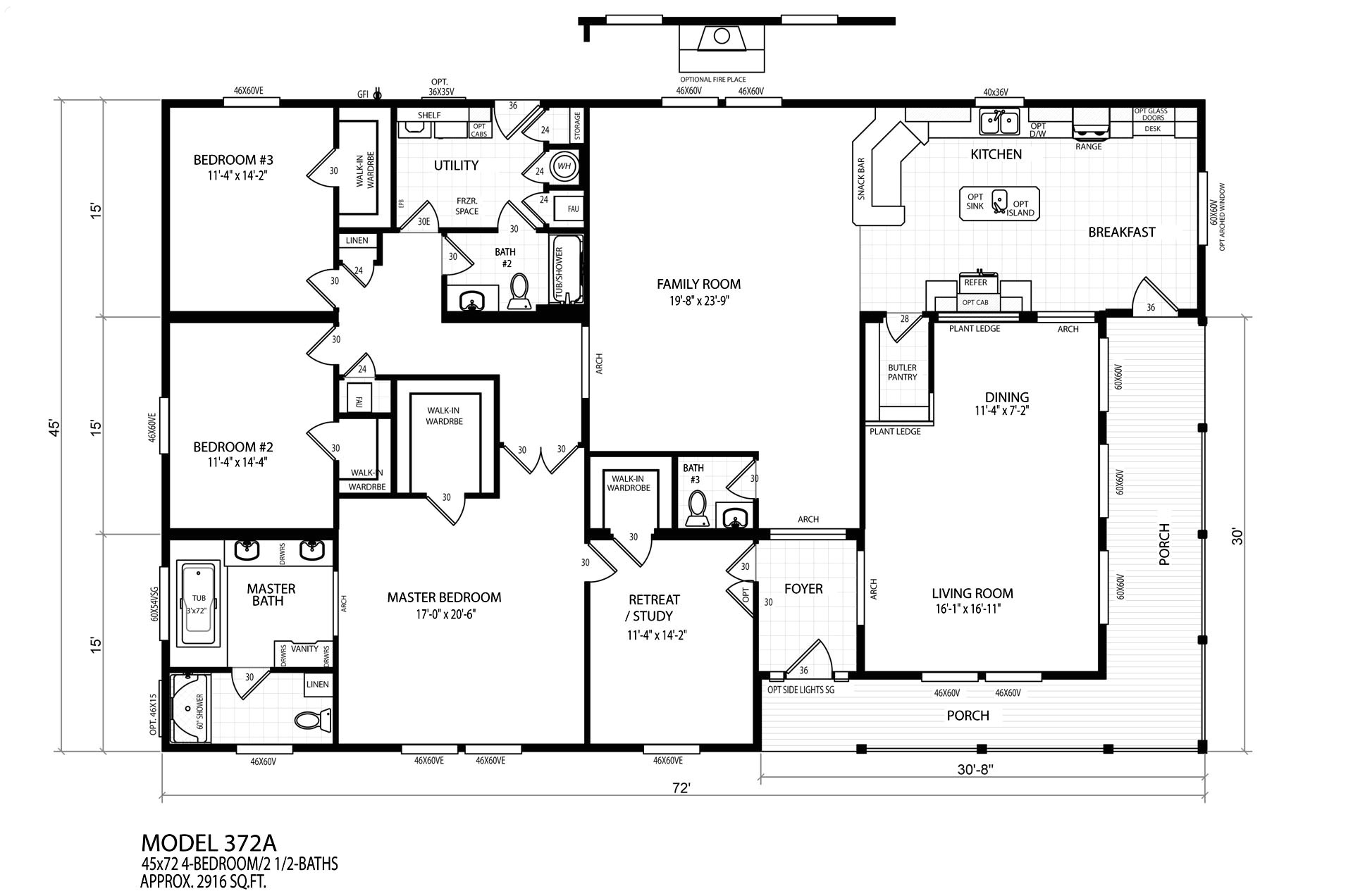 10287 quad wide mobile home floor plans