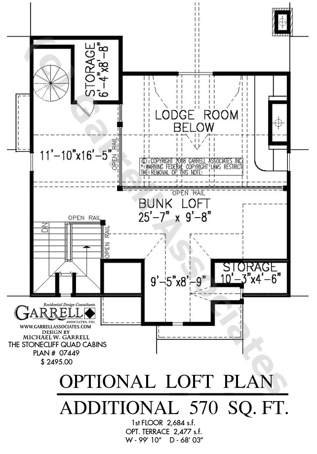 stonecliff quad cabins house plan