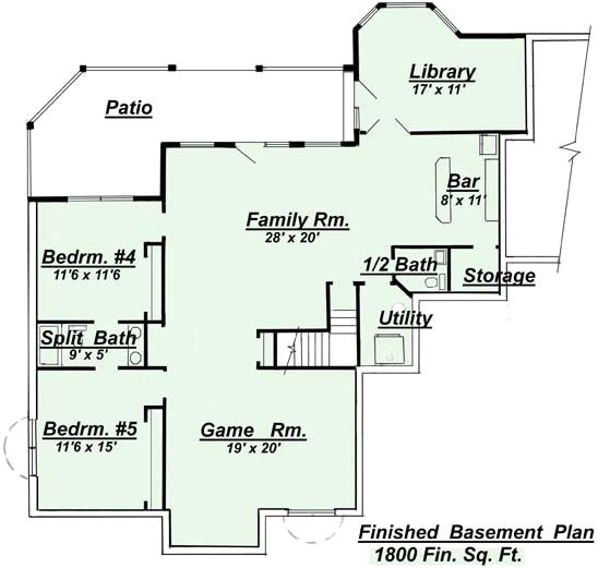 house plans with finished basement
