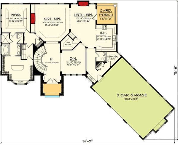 ranch house floor plans with walkout basement