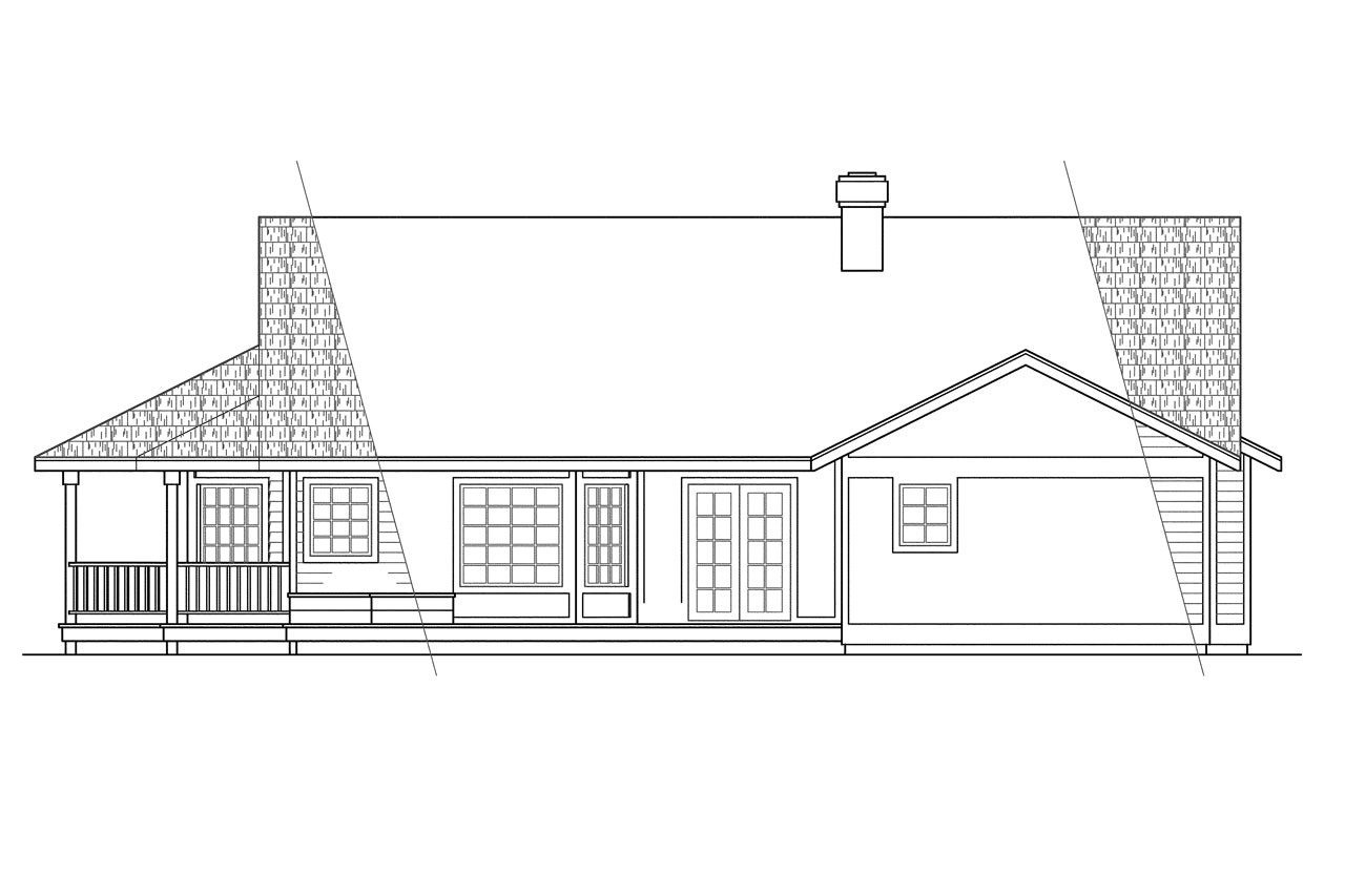 house plans with rear view