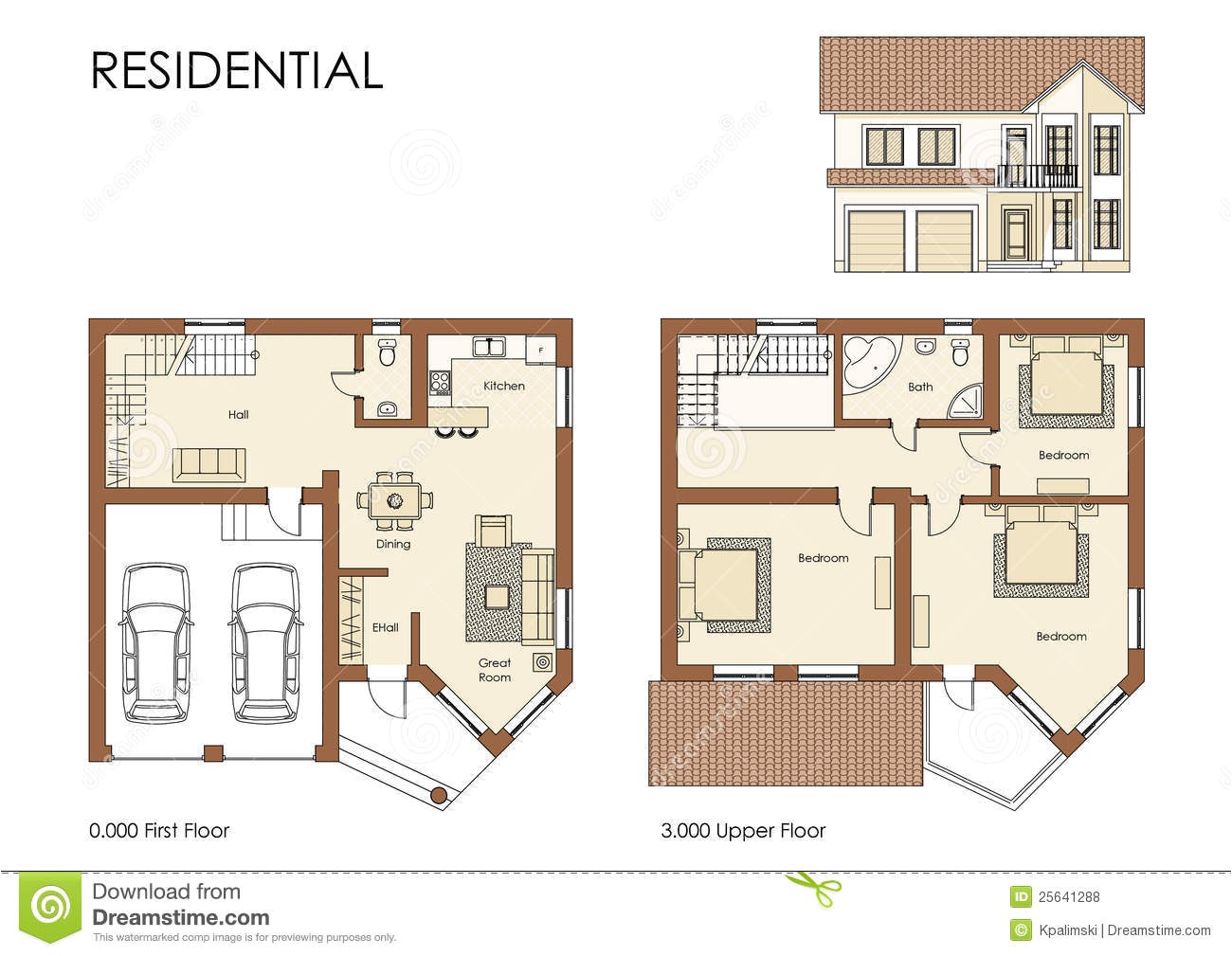 royalty free stock photos residential house plan image25641288