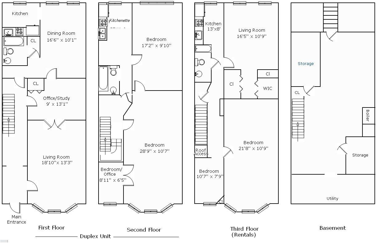rowhouse floor plans