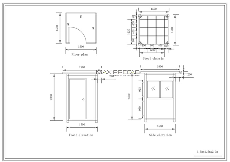 security guard house floor plan