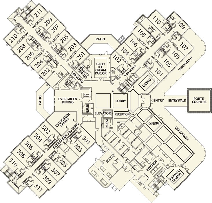 senior housing floor plans