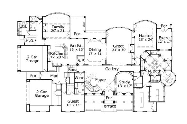 7 bedroom house floor plans