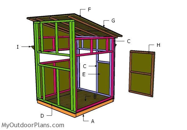 5x5 shooting house roof plans