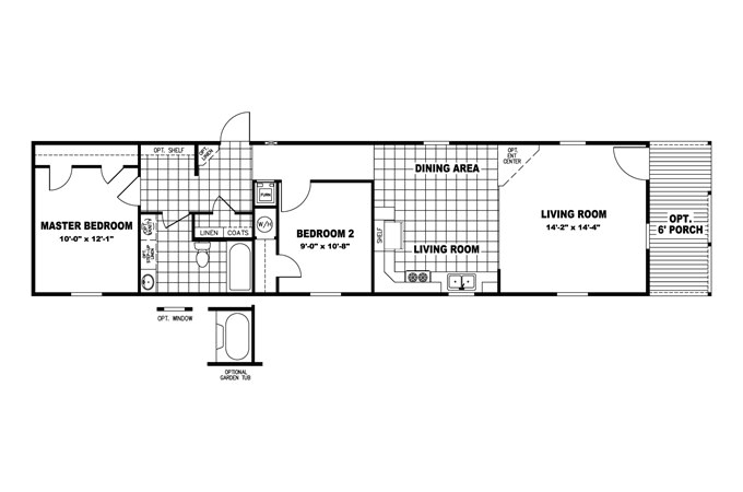 back modern shotgun house floor plan