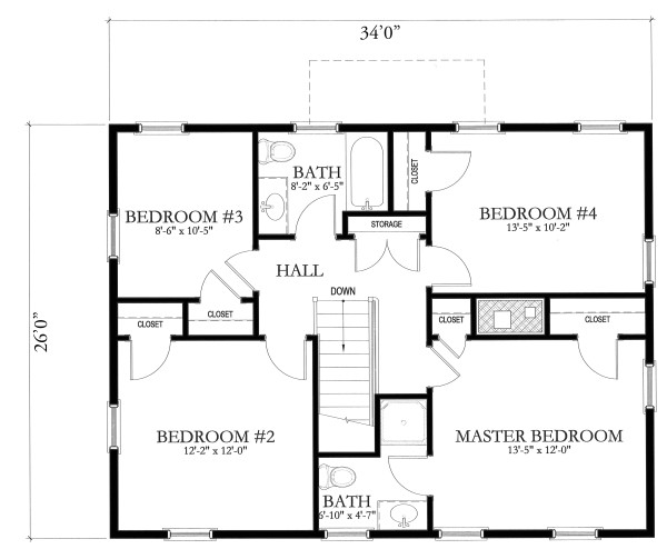 simple house blueprints with measurements