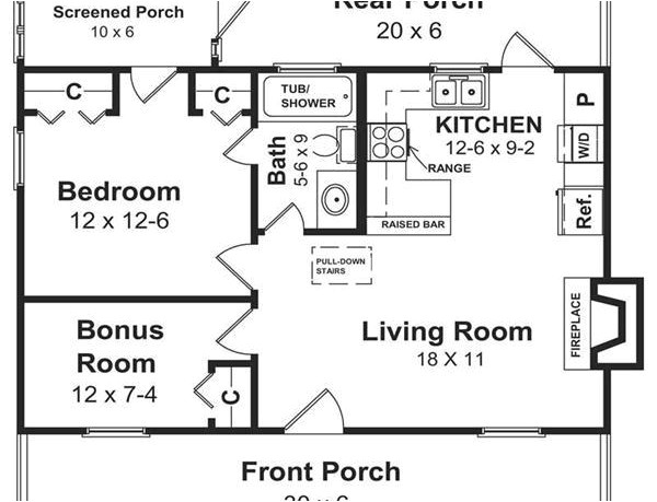 simple open floor house plans